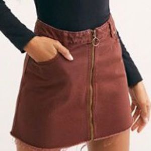 NWT - Free People Zip It Up mini skirt